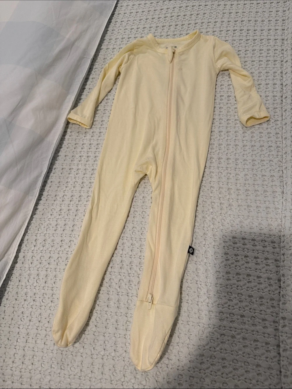 Kyte BABY Pale Yellow Footed One-Piece Zip Pajama